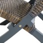 Relaxstuhl Grau Natur Kubu-Rattan und Massivholz Mahagoni Relaxstuhl Grau Natur Kubu-Rattan und Massivholz Mahagoni