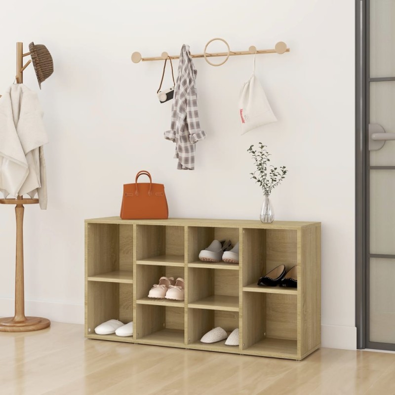 vidaXL Schuhbank Sonoma-Eiche 103x30x54,5 cm Holzwerkstoff vidaXL Schuhbank Sonoma-Eiche 103x30x54,5 cm Holzwerkstoff