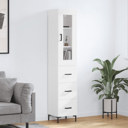 vidaXL Highboard Weiß 34,5x34x180 cm Holzwerkstoff
