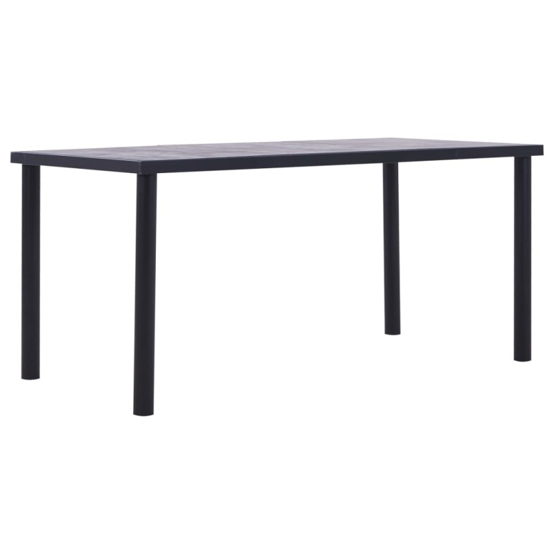 vidaXL Esstisch Schwarz und Betongrau 160 x 80 x 75 cm MDF vidaXL Esstisch Schwarz und Betongrau 160 x 80 x 75 cm MDF