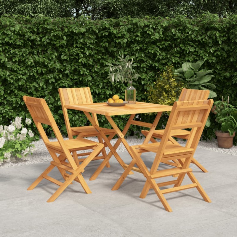 vidaXL 5-tlg. Garten-Essgruppe Massivholz Teak vidaXL 5-tlg. Garten-Essgruppe Massivholz Teak