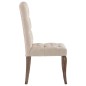 Esszimmerstühle 2 Stk. Beige Leinenoptik Stoff Esszimmerstühle 2 Stk. Beige Leinenoptik Stoff