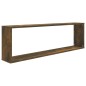 vidaXL Wandregale 4 Stk. Räuchereiche 100x15x30 cm Holzwerkstoff vidaXL Wandregale 4 Stk. Räuchereiche 100x15x30 cm Holzwerkstoff