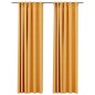 vidaXL Verdunkelungsvorhänge Haken Leinenoptik 2 Stk. Gelb 140x225 cm vidaXL Verdunkelungsvorhänge Haken Leinenoptik 2 Stk. Gelb 140x225 cm