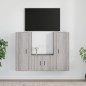 vidaXL 3-tlg. TV-Schrank-Set Grau Sonoma Holzwerkstoff vidaXL 3-tlg. TV-Schrank-Set Grau Sonoma Holzwerkstoff