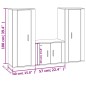 vidaXL 3-tlg. TV-Schrank-Set Grau Sonoma Holzwerkstoff vidaXL 3-tlg. TV-Schrank-Set Grau Sonoma Holzwerkstoff