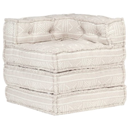 Modularer Pouf Beige Stoff
