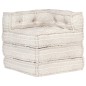 Modularer Pouf Beige Stoff Modularer Pouf Beige Stoff