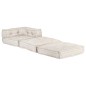 Modularer Pouf Beige Stoff Modularer Pouf Beige Stoff