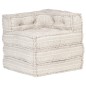 Modularer Pouf Beige Stoff Modularer Pouf Beige Stoff