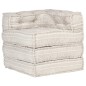 Modularer Pouf Beige Stoff Modularer Pouf Beige Stoff