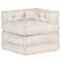 Modularer Pouf Beige Stoff Modularer Pouf Beige Stoff