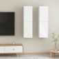 vidaXL TV-Schränke 2 Stk. Hochglanz Weiß 30,5x30x110 cm Holzwerkstoff vidaXL TV-Schränke 2 Stk. Hochglanz Weiß 30,5x30x110 cm Holzwerkstoff