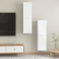 vidaXL TV-Schränke 2 Stk. Hochglanz Weiß 30,5x30x110 cm Holzwerkstoff vidaXL TV-Schränke 2 Stk. Hochglanz Weiß 30,5x30x110 cm Holzwerkstoff