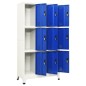 vidaXL Schließfachschrank Grau und Blau 90x45x180 cm Stahl vidaXL Schließfachschrank Grau und Blau 90x45x180 cm Stahl