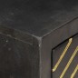 vidaXL Konsolentisch Schwarz und Golden 90x30x75 cm Mango Massivholz