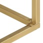 vidaXL Konsolentisch Schwarz und Golden 90x30x75 cm Mango Massivholz