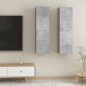 vidaXL TV-Schränke 2 Stk. Betongrau 30,5x30x110 cm Holzwerkstoff vidaXL TV-Schränke 2 Stk. Betongrau 30,5x30x110 cm Holzwerkstoff