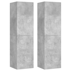 vidaXL TV-Schränke 2 Stk. Betongrau 30,5x30x110 cm Holzwerkstoff