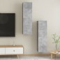 vidaXL TV-Schränke 2 Stk. Betongrau 30,5x30x110 cm Holzwerkstoff vidaXL TV-Schränke 2 Stk. Betongrau 30,5x30x110 cm Holzwerkstoff
