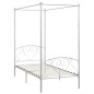 vidaXL Himmelbett-Gestell Weiß Metall 100 x 200 cm vidaXL Himmelbett-Gestell Weiß Metall 100 x 200 cm