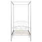 vidaXL Himmelbett-Gestell Weiß Metall 100 x 200 cm vidaXL Himmelbett-Gestell Weiß Metall 100 x 200 cm