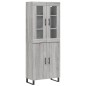 vidaXL Highboard Grau Sonoma 69,5x34x180 cm Holzwerkstoff vidaXL Highboard Grau Sonoma 69,5x34x180 cm Holzwerkstoff