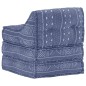vidaXL Modularer Pouf Indigo Stoff vidaXL Modularer Pouf Indigo Stoff