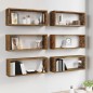 vidaXL Würfelregale 6 Stk. Räuchereiche 60x15x23 cm Holzwerkstoff vidaXL Würfelregale 6 Stk. Räuchereiche 60x15x23 cm Holzwerkstoff