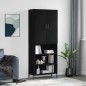 Highboard Schwarz 69,5x34x180 cm Holzwerkstoff Highboard Schwarz 69,5x34x180 cm Holzwerkstoff