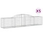 vidaXL Gabionen mit Hochbogen 5 Stk. 300x50x60/80 cm Verzinktes Eisen vidaXL Gabionen mit Hochbogen 5 Stk. 300x50x60/80 cm Verzinktes Eisen