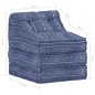 vidaXL Modularer Pouf Indigo Stoff vidaXL Modularer Pouf Indigo Stoff