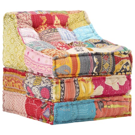 vidaXL Modularer Pouf Patchwork Stoff