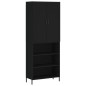 Highboard Schwarz 69,5x34x180 cm Holzwerkstoff Highboard Schwarz 69,5x34x180 cm Holzwerkstoff