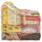 vidaXL Modularer Pouf Patchwork Stoff vidaXL Modularer Pouf Patchwork Stoff