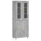 vidaXL Highboard Betongrau 69,5x34x180 cm Holzwerkstoff vidaXL Highboard Betongrau 69,5x34x180 cm Holzwerkstoff