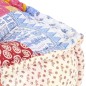 vidaXL Modularer Pouf Patchwork Stoff vidaXL Modularer Pouf Patchwork Stoff