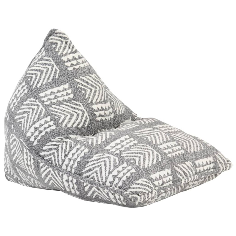 Beanbag Grau Stoff Patchwork Beanbag Grau Stoff Patchwork