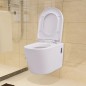 vidaXL Hänge-Toilette mit Einbau-Spülkasten Keramik Weiß vidaXL Hänge-Toilette mit Einbau-Spülkasten Keramik Weiß
