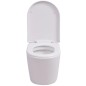 vidaXL Hänge-Toilette mit Einbau-Spülkasten Keramik Weiß vidaXL Hänge-Toilette mit Einbau-Spülkasten Keramik Weiß
