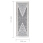 vidaXL Teppich Schwarz und Grau 100x300 cm Baumwolle vidaXL Teppich Schwarz und Grau 100x300 cm Baumwolle