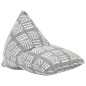 Beanbag Grau Stoff Patchwork Beanbag Grau Stoff Patchwork
