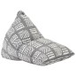 Beanbag Grau Stoff Patchwork Beanbag Grau Stoff Patchwork