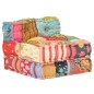 vidaXL Modularer Pouf Patchwork Stoff vidaXL Modularer Pouf Patchwork Stoff