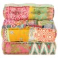 vidaXL Modularer Pouf Patchwork Stoff vidaXL Modularer Pouf Patchwork Stoff