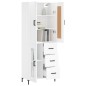 vidaXL Highboard Hochglanz-Weiß 69,5x34x180 cm Holzwerkstoff vidaXL Highboard Hochglanz-Weiß 69,5x34x180 cm Holzwerkstoff