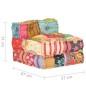 vidaXL Modularer Pouf Patchwork Stoff vidaXL Modularer Pouf Patchwork Stoff