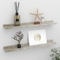 vidaXL Wandregale 2 Stk. Betongrau 60x9x3 cm vidaXL Wandregale 2 Stk. Betongrau 60x9x3 cm