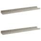 vidaXL Wandregale 2 Stk. Betongrau 60x9x3 cm vidaXL Wandregale 2 Stk. Betongrau 60x9x3 cm