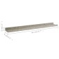 vidaXL Wandregale 2 Stk. Betongrau 60x9x3 cm vidaXL Wandregale 2 Stk. Betongrau 60x9x3 cm